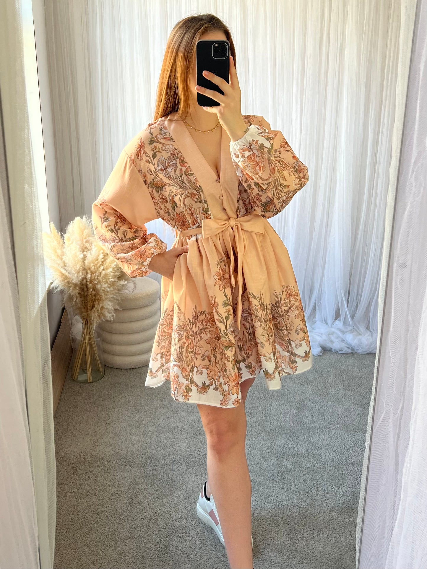 Belle jurk peach