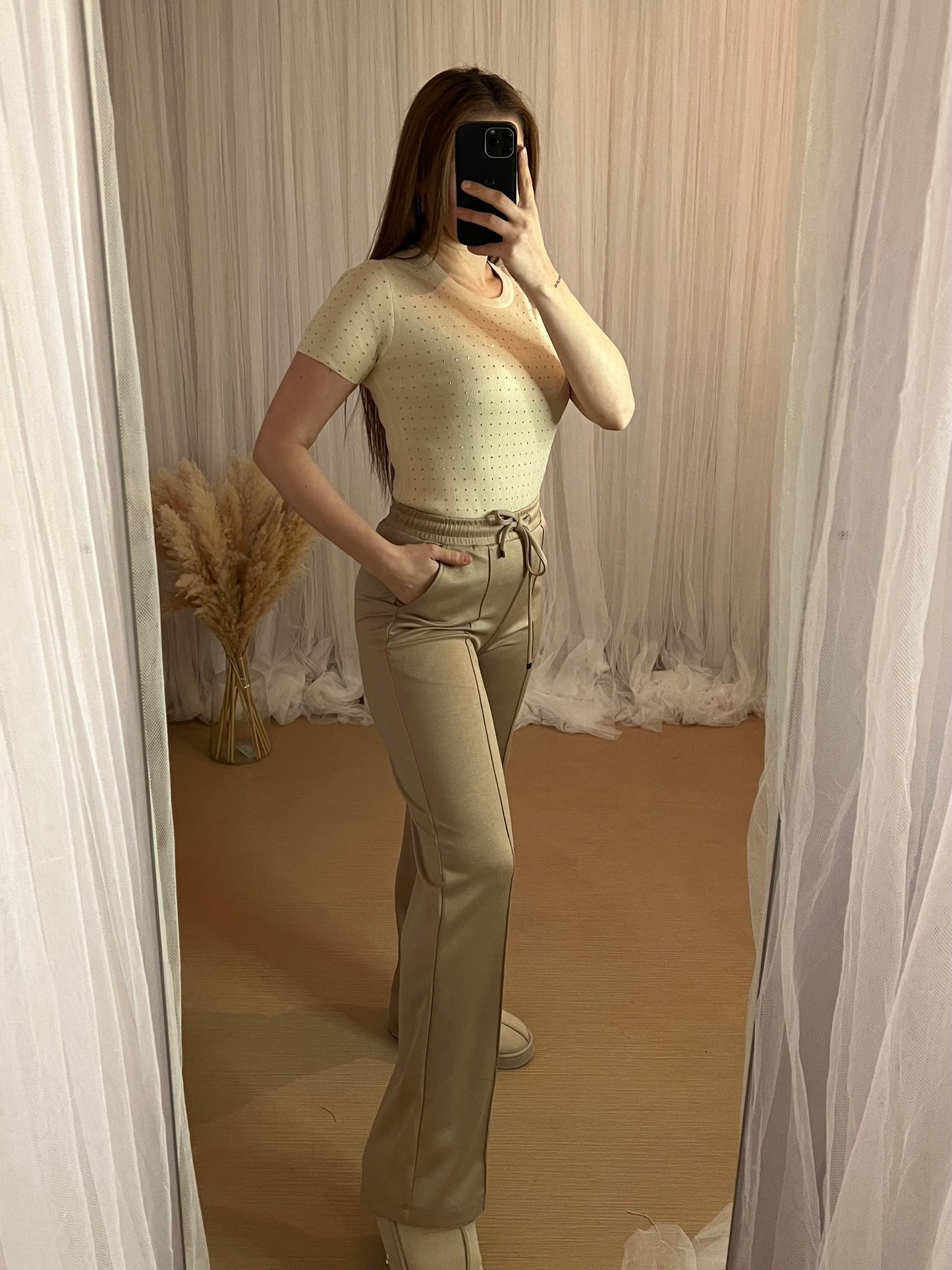 Luna broek beige