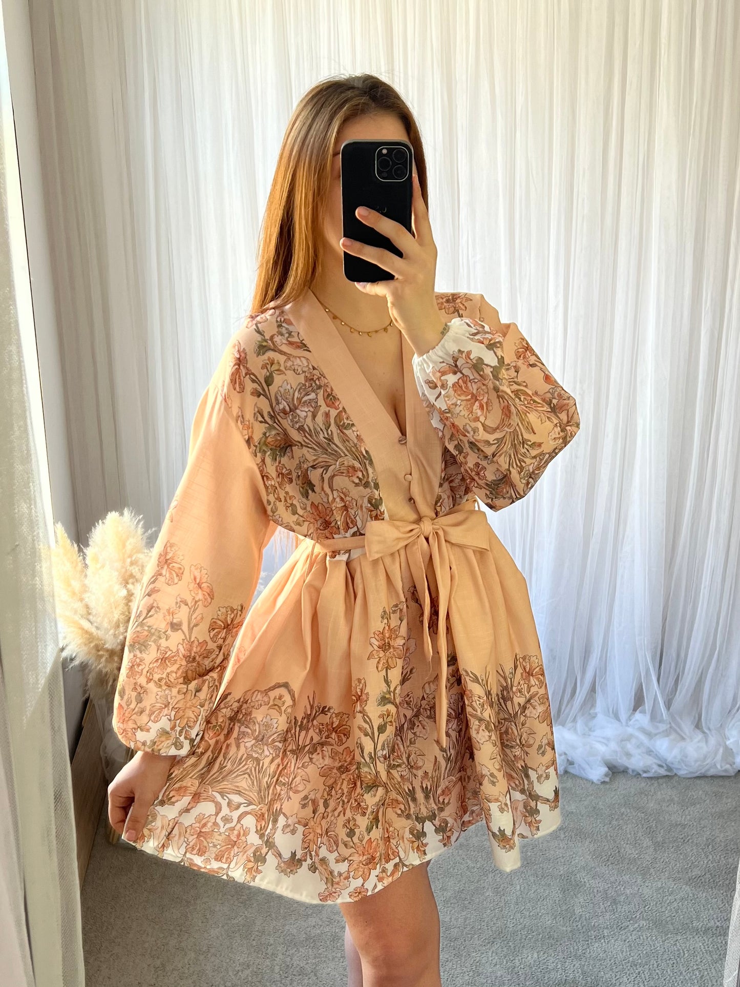 Belle jurk peach