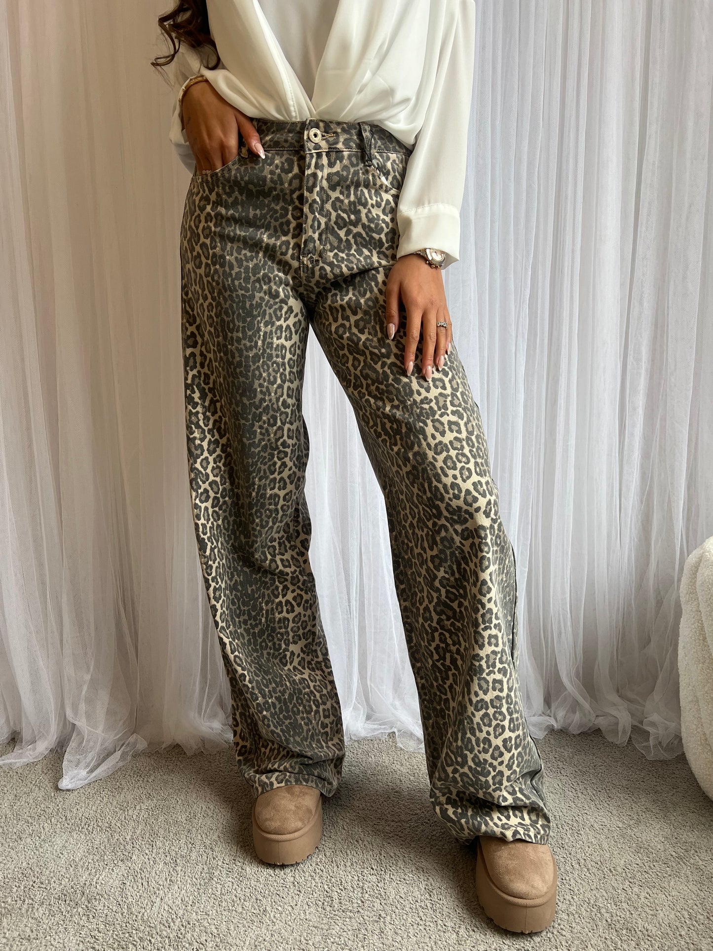 Toby broek leopard